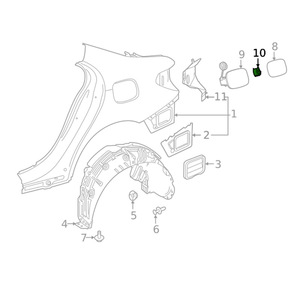 Interruptor de liberación de la tapa del depósito de combustible Mercedes-Benz 0008204409 0008206012 para modelos 2018-2022 - Product Image 4