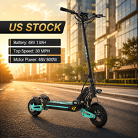 Trottinette électrique ASAP 48V 13Ah 800W certifiée CE, stock US, tout-terrain, pliable, étanche, électronique