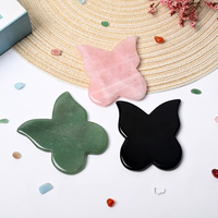 Haute qualité Reiki pierre Gua Sha conseil cristal papillon en forme de grattage du visage outil de Massage artisanat