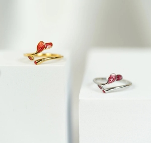 Blue Ivy <strong>Ring</strong> for Woman Christmas Gift for Her Silver Plated Jewelry Gift for Teacher Pink <strong>Ring</strong> for <strong>Mum</strong> Gift for Grandma and Mom - Product Image 3