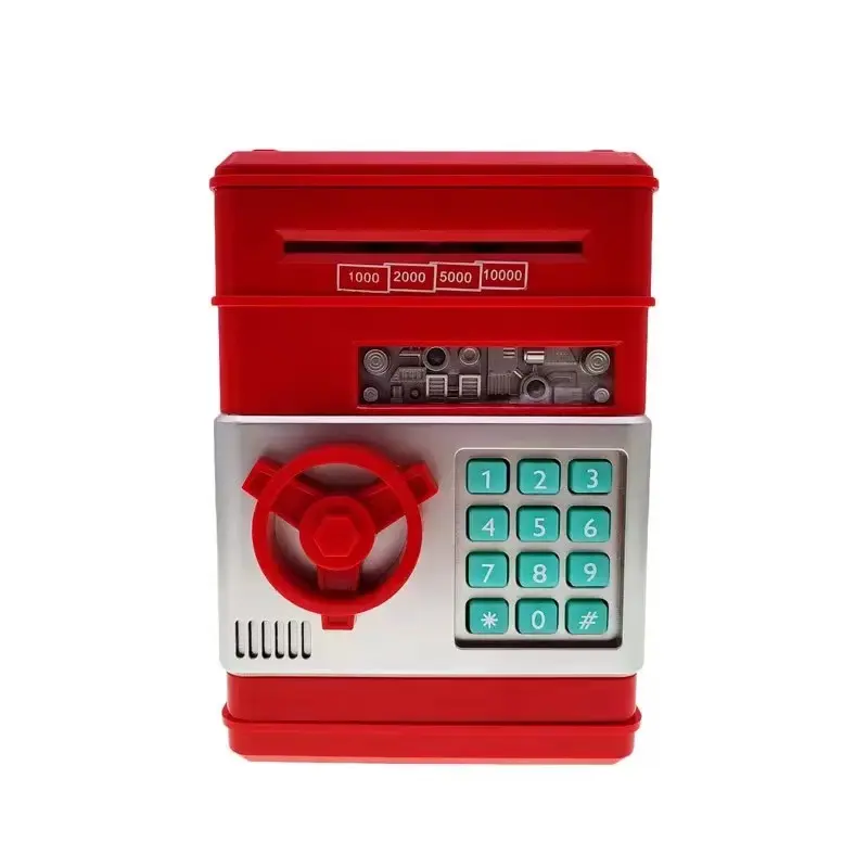 Celengan ATM Mini Elektronik untuk Anak-anak Mainan Bayi Kotak Penyimpanan Uang Bank Koin Aman Hadiah Kunci Kode Kata Sandi untuk Anak-anak Laki-laki Perempuan