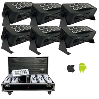 Projecteur LED PAR sans fil DMX512 12x18W RGBWAUV, alimenté par batterie, rechargeable, pour bar, DJ, discothèque, scène, mariage, événement
