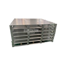 Palette en acier et aluminium robuste |   Capacité de 1000 kg, résistant à la corrosion, assemblage à verrouillage rapide pour usage industriel