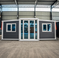 Maison conteneur extensible personnalisée à double aile de 20 pieds et 40 pieds, villa préfabriquée, panneau sandwich, maison mobile pliable, utilisation en atelier