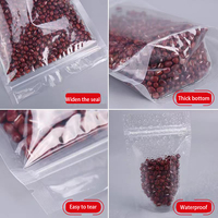 Sachets Doypack refermables transparents avec fermeture éclair pour snacks et emballages alimentaires en plastique
