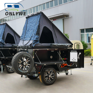 ONLYWE Offroad Trailer <span class=keywords><strong>Camper</strong></span> 4x4 Camping Rv Trailer Hybrid Pop Up Caravan Off Road Travel Trailer Estándares australianos - Product Image 2