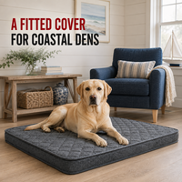 Matelas orthopédique pour chien avec housse imperméable amovible et design de lit matelassé pour animaux de compagnie