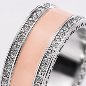 Anello Romantico Bicolore con Gemma per Donne, Elegante Gioiello da Matrimonio alla Moda - Product Image 6