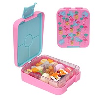 Mini boîte à lunch en plastique à 3 compartiments, compatible micro-ondes et lave-vaisselle, pour enfants, école, bureau