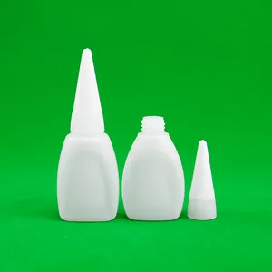 15G 20g 50g HDPE 502 cianoacrilato adhesivo Super pegamento botella de plástico para uso químico Impresión de logotipo