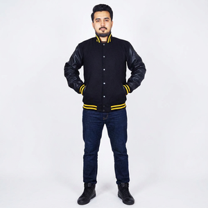 Blouson universitaire personnalisé 2026 pour homme, grande taille, en toile respirante, avec logo sur le devant et col montant – Vente en gros - Product Image 1