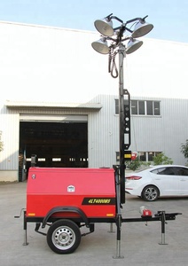 Xách tay 4*1000 Wát Hướng dẫn sử dụng/điện thủy lực LED di động tháp ánh sáng trắng Phát ra năng lượng mặt trời 200AH Pin 2.485M-6.5M nâng - Product Image 5