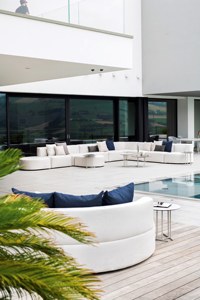 Luxury Waterproof Fabric Round <strong>Outdoor</strong> Daybed <strong>Sofa</strong> Cum <strong>Bed</strong> - Product Image 4