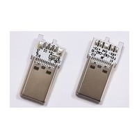 Conector USB Tipo C Macho de 24 Pines, USB 3.0 de Alta Velocidad, a C Rp 56K, C a C 60W 3A, Montaje SMT a Través de Orificio en PCB