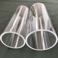Tube en plastique PMMA transparent de grand diamètre de haute qualité, tube en polycarbonate, tube acrylique, tube d'emballage rond transparent personnalisable
