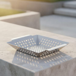 Panier de cuisson pour l'extérieur, panier de cuisson en acier inoxydable de qualité supérieure, accessoires de barbecue parfaits pour le poisson, les crevettes, les brochettes - Product Image 3