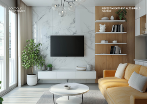 Pannello NACARE ad Alta Lucentezza con Rivestimento in PVC 2600 X 540 per Casa e Abitazioni - Product Image 2