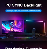 PC Sync rétro-éclairage coloré LED bande lumineuse 24 "27" 32 "ordinateur rvb jeu atmosphère décor lampe