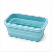Boîte à lunch compacte pliable en silicone de 350 ml, compartiment unique, compatible micro-ondes, couvercle verrouillable, récipient de stockage alimentaire pour la préparation des repas