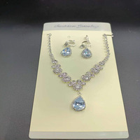 Ensemble collier et boucles d'oreilles avec pendentif en diamant de laboratoire cultivé en laboratoire de couleur D E F de 1 ct 2 ct 3 ct personnalisé pour mariage