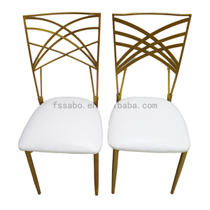 Sedia Camaleonte Moderna Best-Seller per Matrimoni, Banchetti, Pranzi all'Aperto, Resistente, in Metallo Cromato <span class=keywords><strong>Oro</strong></span> con Cuscino Rimovibile per Hotel - Product Image 6