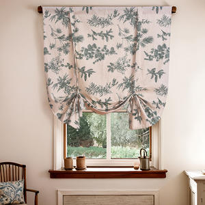 DaiRui Rideaux à nouer style ferme américaine, Stores romains à motifs floraux, Cantonnière à imprimé botanique, Rideaux café à passe-tringle - Product Image 2