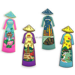 Wholesale Printed Vietnam Ao Dai Landmarks Tourism Souvenirs Refrigerator <strong>Magnet</strong> Custom Foil Paper Fridge Souvenir <strong>Magnet</strong> - Product Image 1