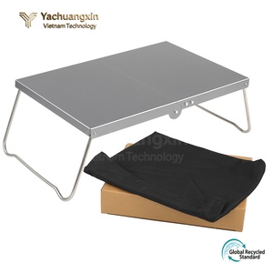Table pliante en aluminium rectangulaire, portable, mini table d'extérieur avec sac de transport, design pliable léger pour pique-nique - Product Image 3