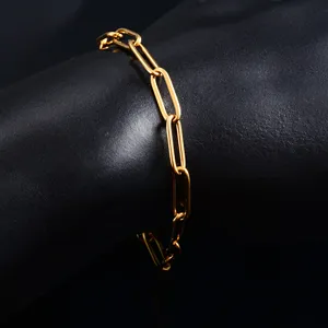 Bracelet pour femme en acier inoxydable, chaîne à maillons trombone, pour la fabrication de bijoux, accessoires DIY, bracelet de cheville pour fille - Product Image 4