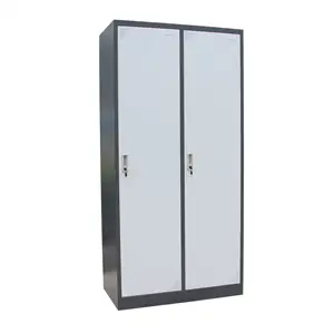 JIN FENG Thay Đổi Phòng Knock Down Giá Rẻ Có Thể Tháo Rời Quần Áo Thép Tủ Quần Áo 2 Ngăn Thép Locker