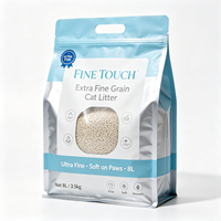 Sac en plastique pour litière pour chat avec logo personnalisé, fermeture solide, anti-fuite, résistant à l'usure, pour le stockage et le transport de sable pour chat