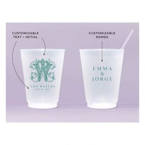 Vaso Personalizado con Retrato de Mascota para Boda, Reutilizable, Esmerilado, Irrompible, Flexible, de Plástico, Recuerdos de Boda para Perros - Product Image 4