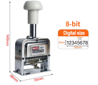 NOUVEAU-YC Machine de datation avec timbre numérique à date à 6 chiffres Machine à numéroter automatique