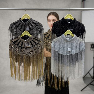 แฟชั่นผู้หญิงปี 2026 เสื้อคลุมประดับลูกปัดทำมือ คุณภาพสูง ผ้าฝ้าย 100% ลายอาร์ไกล์ ผ้าตาข่าย ระบายอากาศได้ดี เหมาะสำหรับงานปาร์ตี้ ขายส่ง - Product Image 2