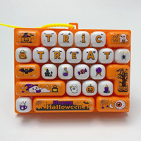 Mainan Gantungan Kunci Keyboard Mini 26 Tombol Halloween, Mainan Tekan Pereda Stres, Liontin Dekompresi Portabel - Grosir