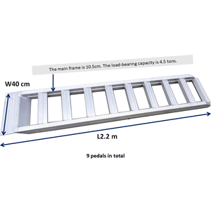 <span class=keywords><strong>Rampe</strong></span> de conteneur métallique de 5t 2,2m*40cm pour mini-excavatrice et chariot élévateur - Product Image 2