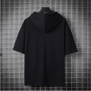 Mejor venta blanco y negro hombre niño casual streetwear con capucha moda transpirable estampado sudaderas con capucha más tamaño camisas de los hombres de fábrica - Product Image 2