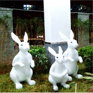 Escultura de Gallina de Fibra de Vidrio para Decoración de Jardín Exterior, Adorno de Césped con Forma de Animal y Acabado Brillante - Product Image 5