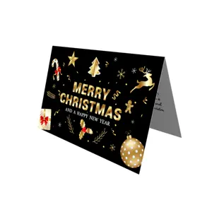 봉투 상자가있는 크리스마스 인사말 카드 envolpe 재활용 종이 카드로 맞춤 인사말 카드 설정