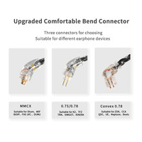 JCALLY TC08 PRO Kabel IEM HiFi QDC 0.75/0.78 MMCX 2Pin Tipe-C Berlapis Perak untuk Upgrade Earphone KZ CCA KBEAR TRN 7HZ TFZ