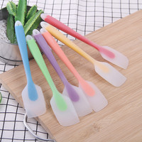 Spatule à pâtisserie en silicone intégrée semi-transparente pour crème et beurre, petite spatule à gâteau, coupe-pâtisserie résistante aux hautes températures