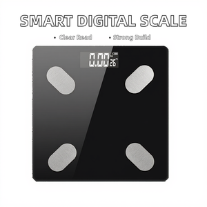 Báscula Digital de Baño de Vidrio Templado con Pantalla LED LCD, Precisión de 50g/100g, 1 Año de Garantía - Báscula Electrónica Inteligente de Grasa Corporal OEM - Product Image 2