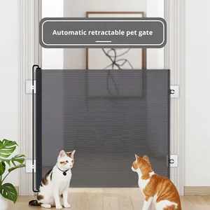 <span class=keywords><strong>Barrière</strong></span> anti-évasion pour <span class=keywords><strong>chat</strong></span>, rétractable, en PVC, pour intérieur, écologique, anti-saut, porte d'entrée/sortie pour <span class=keywords><strong>chat</strong></span> - Product Image 3