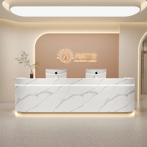 Mostrador de Recepción de Madera Moderno y Minimalista de Lujo, Duradero, con Caja Registradora, para Oficina, Hogar, Bar, Salón, Hospital - Product Image 6