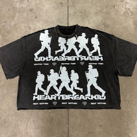 Vintage soleil fané acide lavé 100% doux coton peigné 340 Gsm deux pièces Baggy surdimensionné Jorts deux pièces hommes ensemble t-shirt