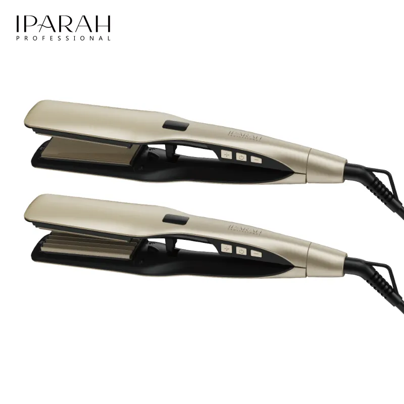 IPARAH P-115 Wide Plate 2in1Hair Crimper Plate Hair Flat Iron Professional Electric Hair Straightener