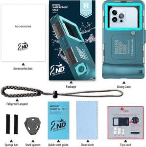 SHELLBOX - Funda Protectora Profesional para Cámara Sumergible, Fundas para Teléfono Móvil, Protección Deportiva de 360 Grados, Protector con Cordón - Product Image 6