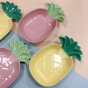 Assiette à dessert en porcelaine en forme d'ananas <span class=keywords><strong>macaron</strong></span> moderne pour usage domestique en gros en usine - Product Image 2