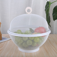 Moderne metalen fruitmand met deksel & mandje - milieuvriendelijke, vliegenvrije opbergoplossing voor fruit & groenten op het aanrecht