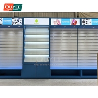 Vitrine de présentation pour entrepreneur, comptoir en verre pour magasin de téléphonie mobile, grande capacité, en plexiglas, pour projet d'aménagement intérieur de magasin de téléphonie mobile